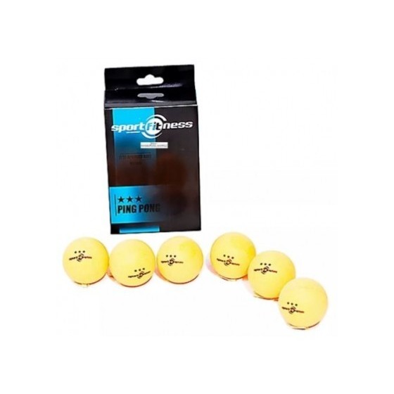 6 Pelotas Para Ping Pong Sport Fitness 40 Mm 3 Extrellas