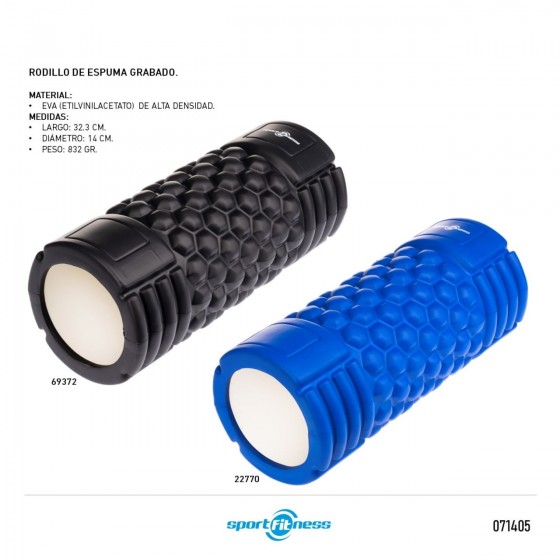 Rodillo Espuma Recuperación 33CM Yoga Pilates Fitness Foam Roller