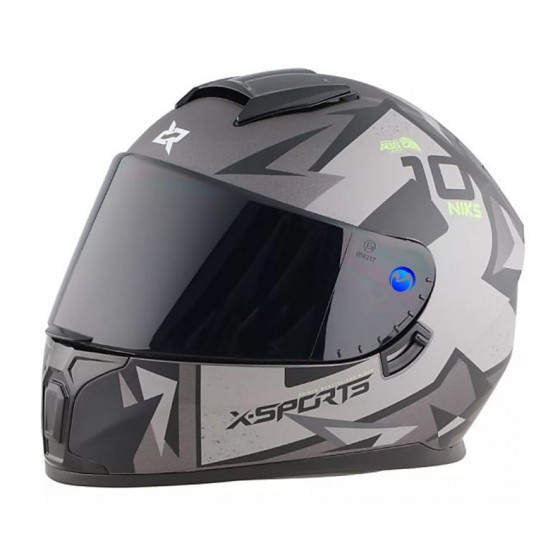 Casco Moto X-SPORTS M66 Loniks Visor Negro