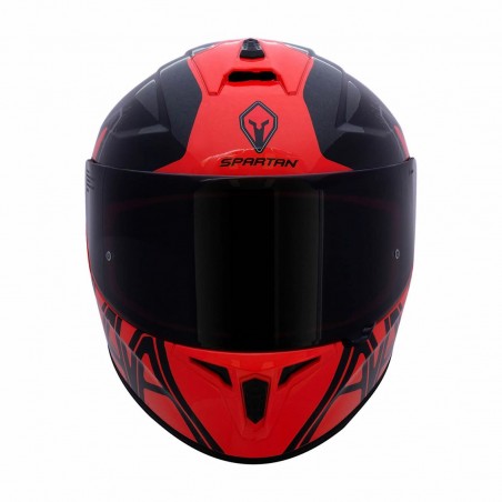 Casco Moto SPARTAN Draken Dekers Rojo Brillo ECE 22.05
