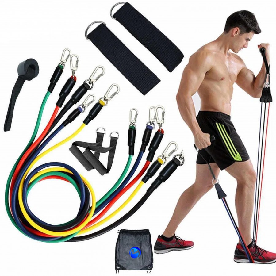 Arfmaget Bandas de Resistencia,Bandas Elasticas Musculacion Set con Pull Up  Bands,2 Manija,1 Anclaje de Puerta,1 Protectoras,Bandas Elásticas de