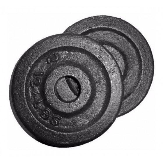 2 Discos 2.5lb Hierro Para Mancuerna-barra-pesa Gym 2.5cm